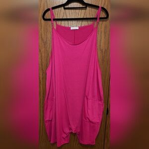 Women's NEW Fantaslook Hot Pink Romper with Pockets, Size 3XL